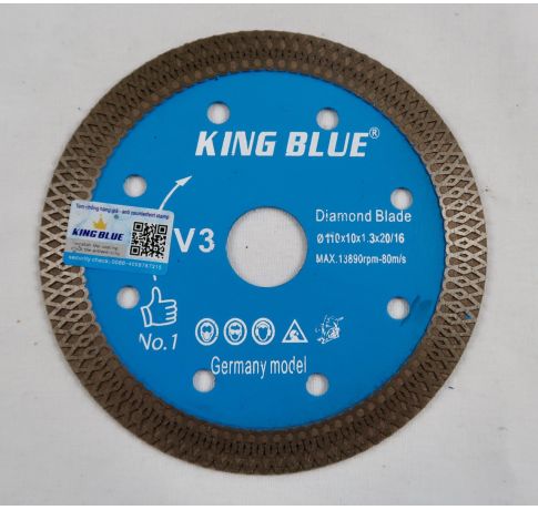 Đĩa cắt đá bóng kính Marble trắng sứ king blue