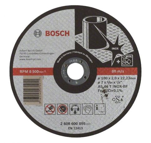 Đá Cắt Inox Bosch 180x2x22.2 mm (2608600095)