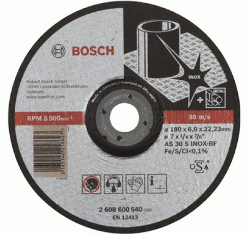 Đá mài Inox Bosch180x6x22.2mm (2608600540)