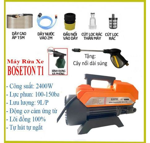 MÁY RỮA XE GIÁ ĐÌNH  BOSETON T1 24000W