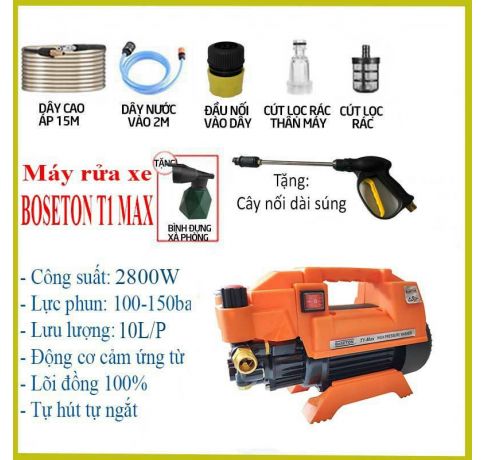 MÁY RỮA XE GIÁ ĐÌNH  BOSETON T1 MAX