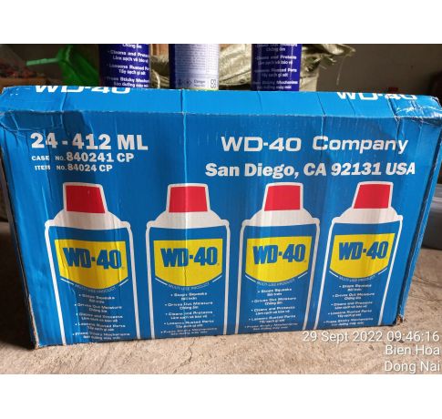 Chai xịt chống rỉ sét, bôi trơn WD-40 412ml