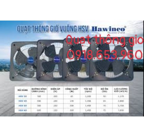 Quạt hút vuông HAWINCO HSV-30