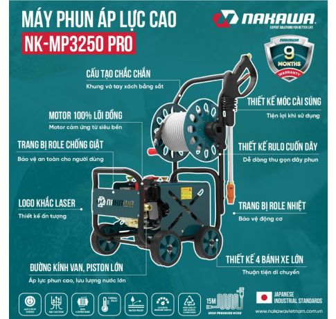 Máy xịt áp lục Nakawa NK-MP3250PRO