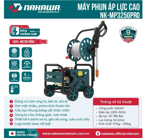 Máy xịt áp lục Nakawa NK-MP3250PRO