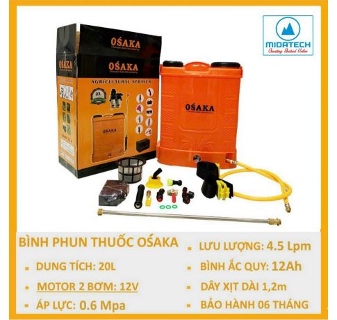 Bình xịt điện OSAKA 12v-12Ah
