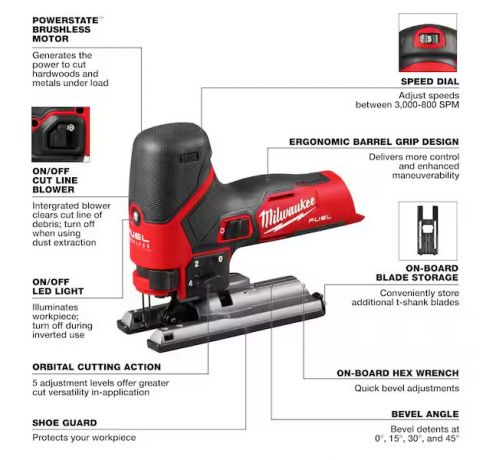 Máy cưa lọng dùng pin 12V Milwaukee M12 FJS-0