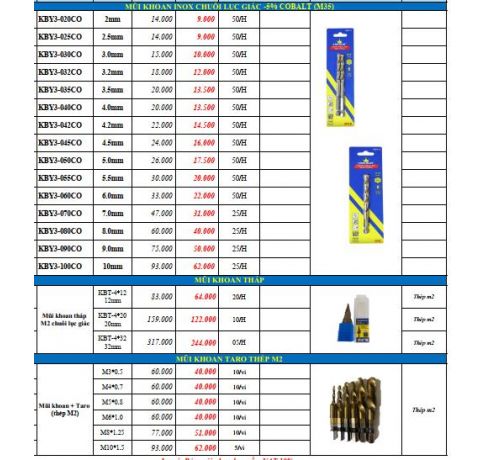 MŨI KHOÁN BÊ TÔNG 4 CẠNH