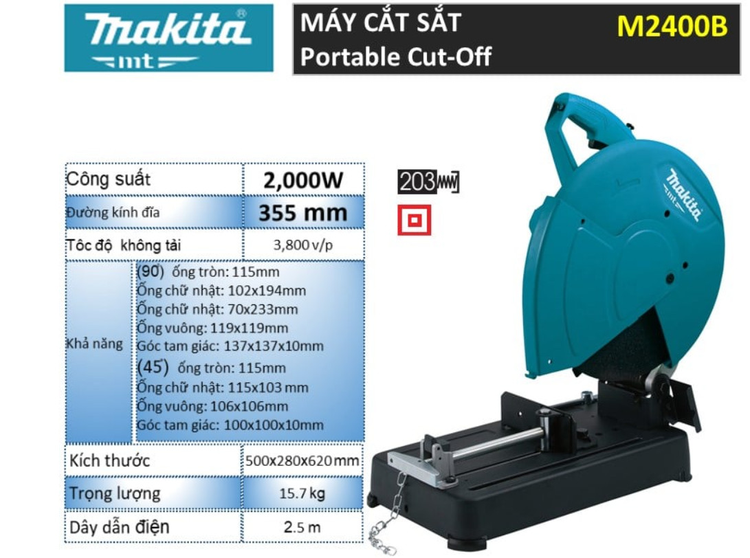 MÁY CẮT SẮT BÀN MAKITA M2400B ( 355MM )