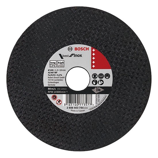 Đá cắt inox Bosch 105×1.3x16mm ( 2608603744 )
