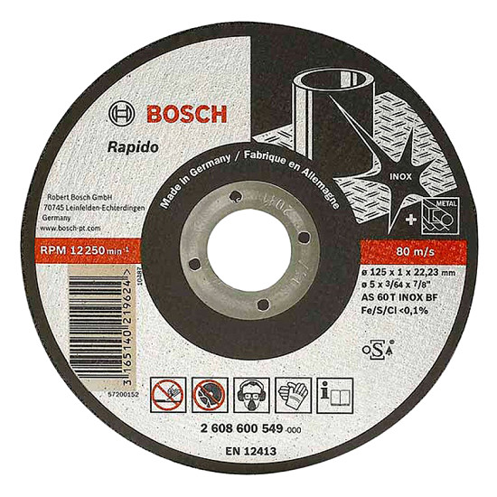 Đá cắt inox Bosch 125x22.2x2.0mm (2608600094)