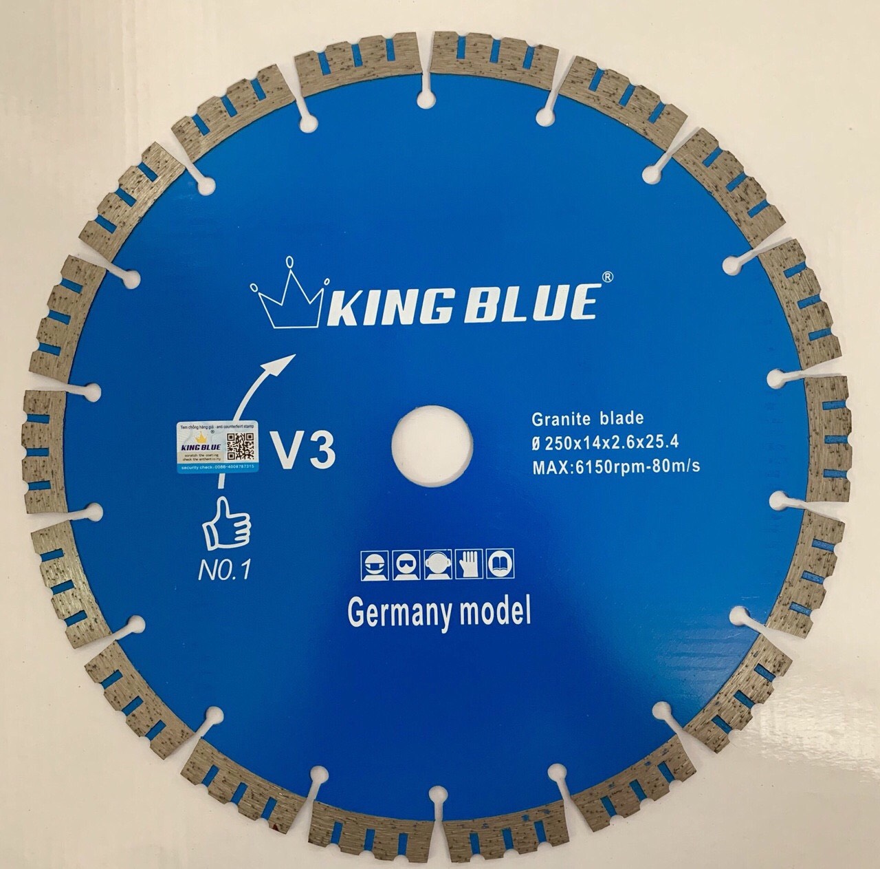 LƯỠI CẮT ĐÁ GRANITE KING BLUE 250MM