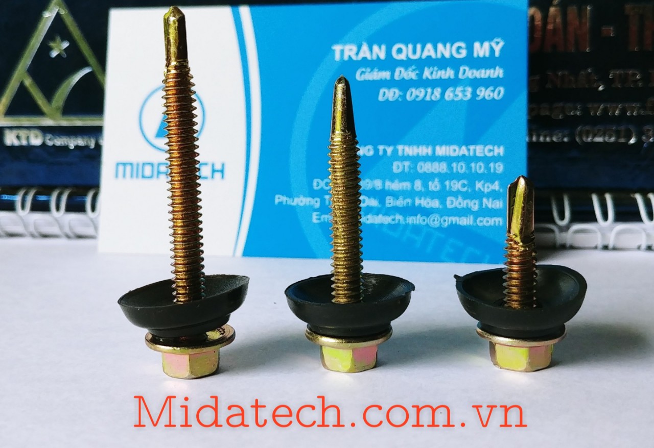Vít bắn tôn chống thấm ron đen