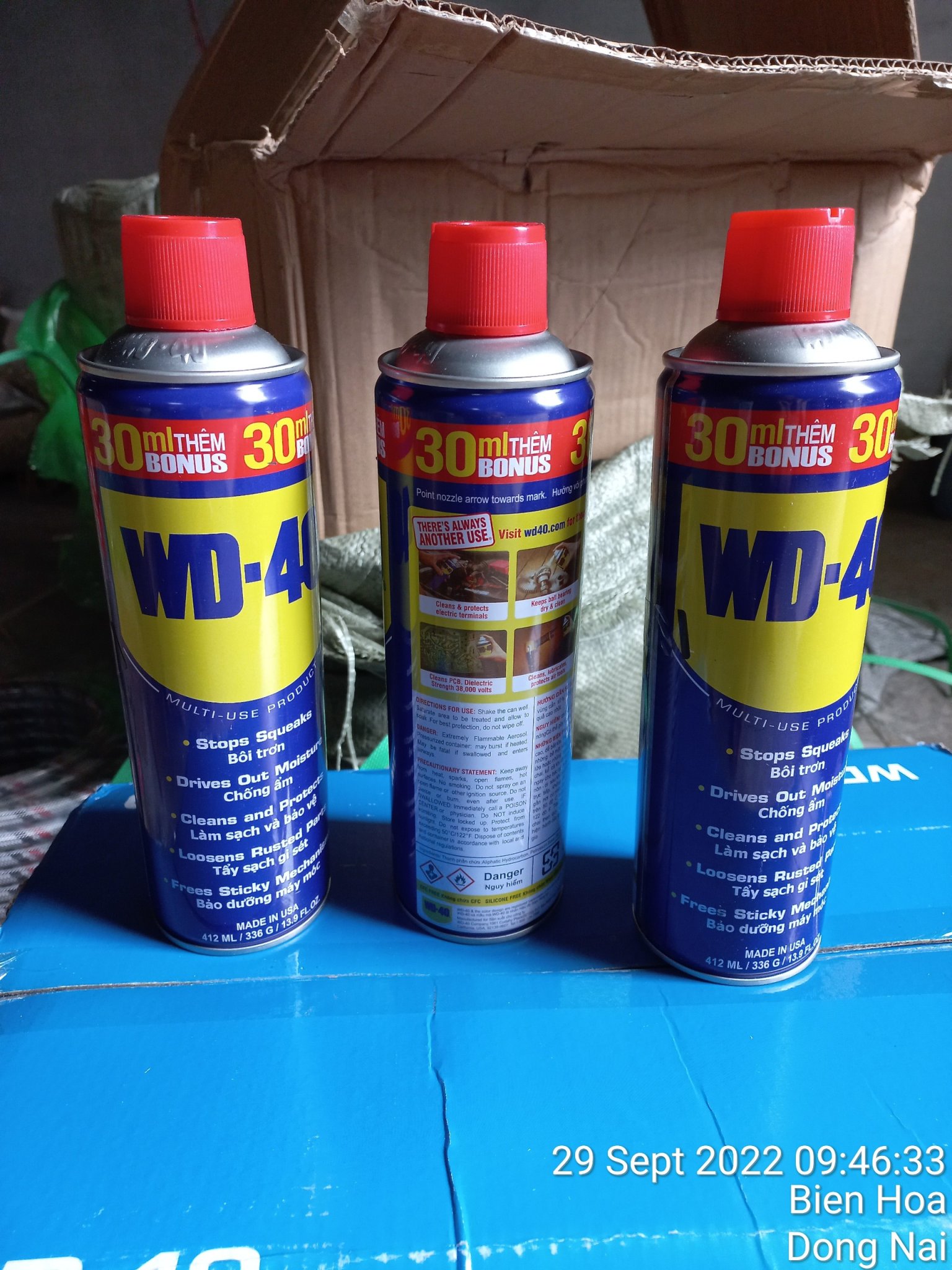 Chai xịt chống rỉ sét, bôi trơn WD-40 412ml