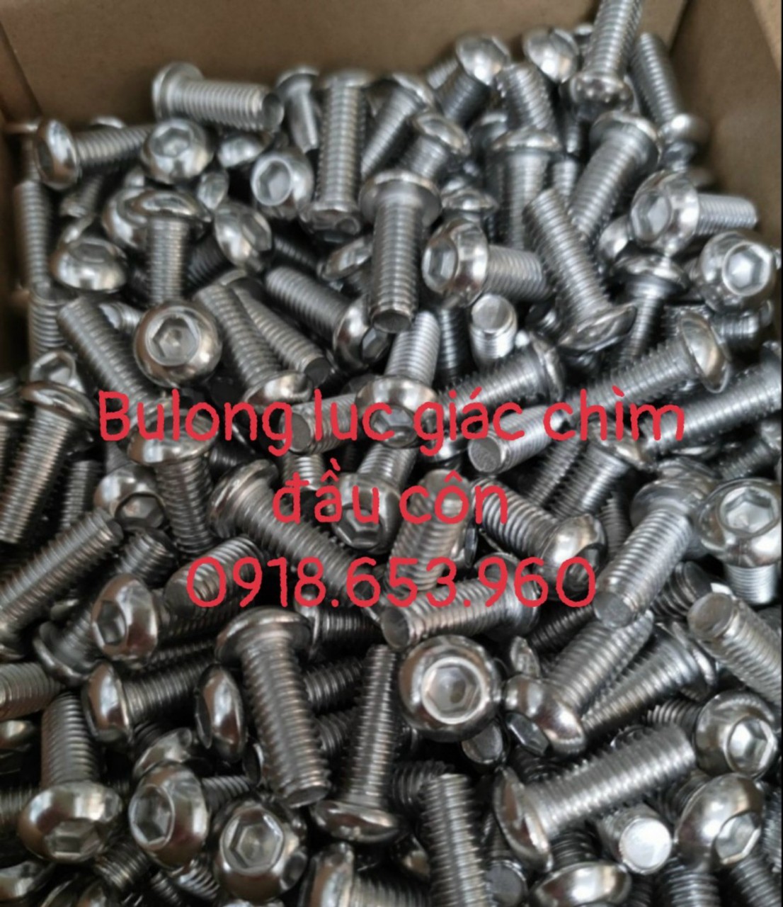 BULONG LỤC GIÁC CHÌM ĐẦU CÔN INOX 201, 304, 316