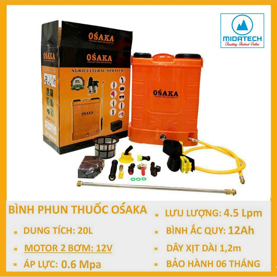Bình xịt điện OSAKA 12v-12Ah