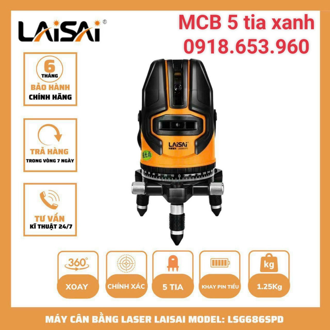 Máy cân bằng laser Laisai LSG 6860D